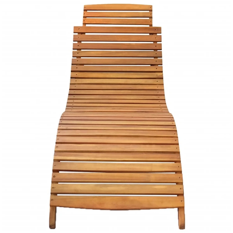 Chaise longue en bois d'acacia