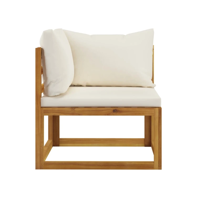 Salon de jardin 8 pcs en acacia avec coussin