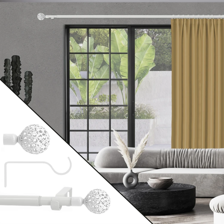 Kit de tringle extensible en métal avec embouts sphériques  D19/16 mm
