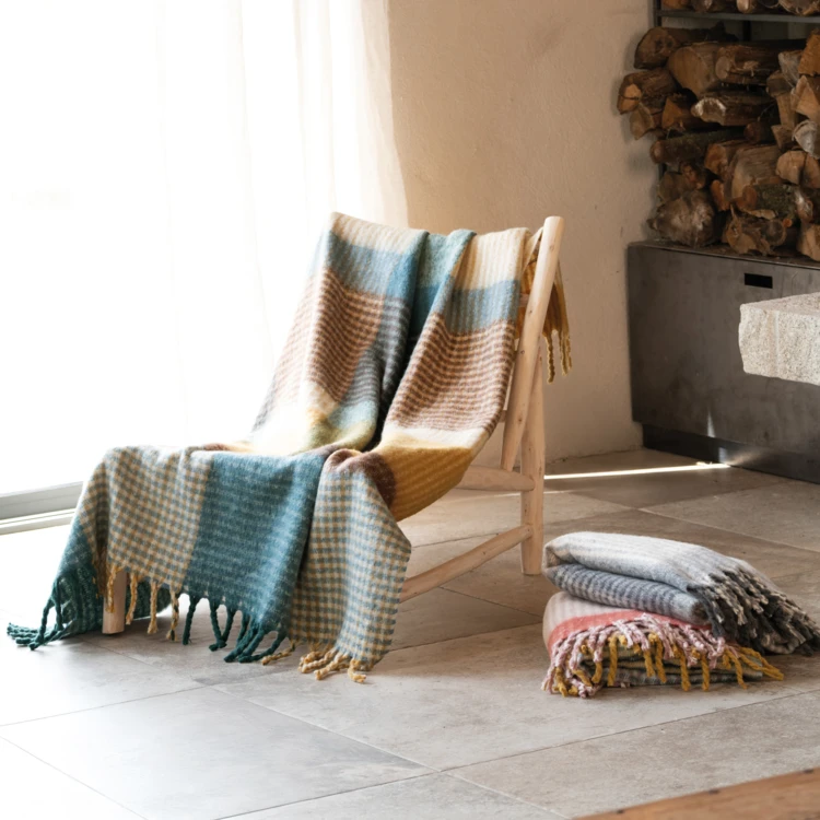 Zachte mohair plaid