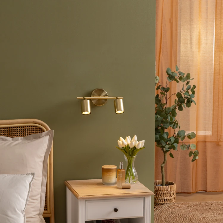 Doble punto de pared ajustable compatible con techo