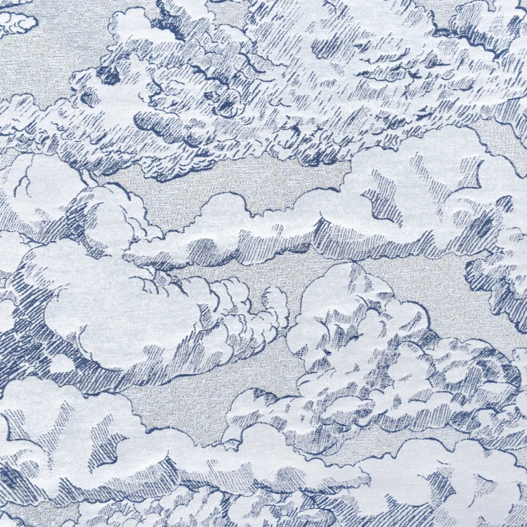 Rideau jacquard motif nuage à oeillets