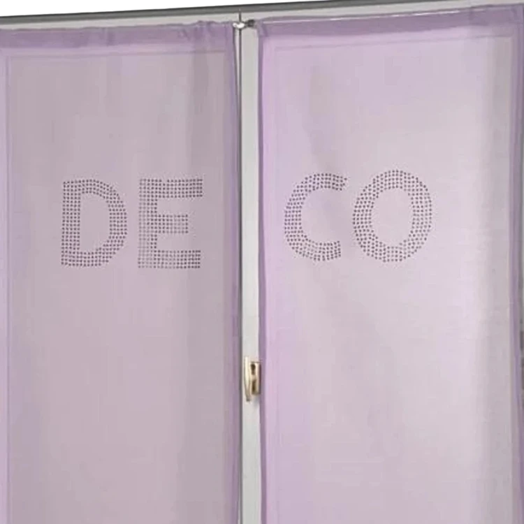 Par de cortinas transparentes com strass «DECO»