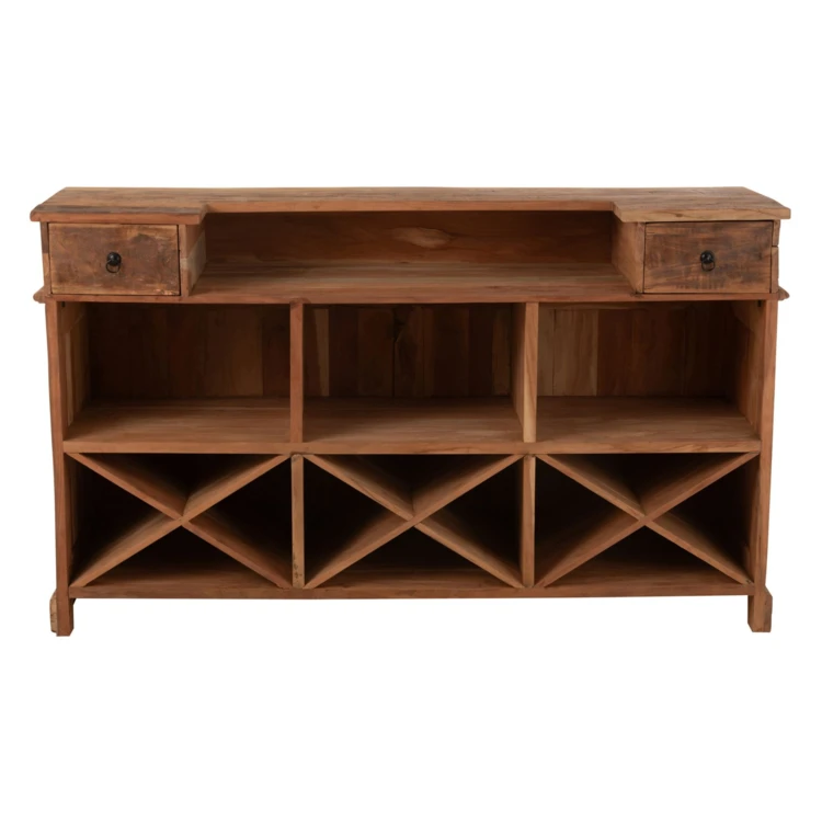 Bar en bois rangements multiples