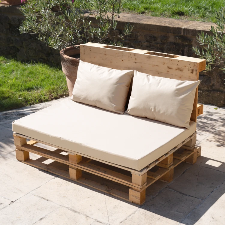 Set di 3 cuscini impermeabili per pallet da esterno MINORQUE sfoderabili
