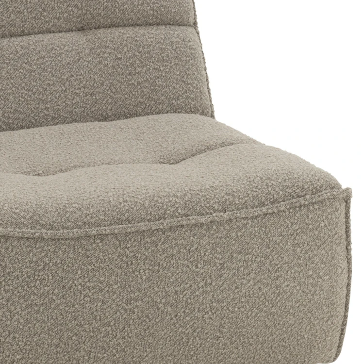 Quadratischer Drehsessel aus Bouclé-Stoff