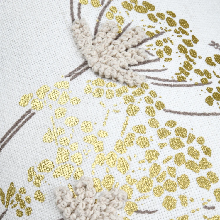 Coussin  feuillage doré