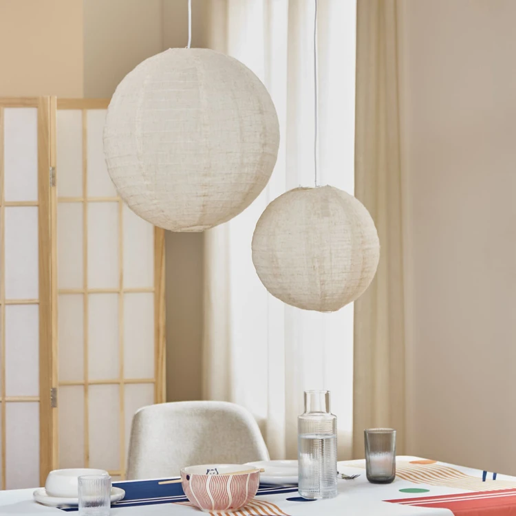 Farol japonés de lino – 35 cm