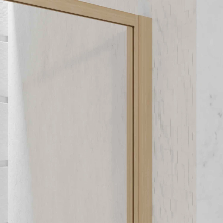 Paroi de douche en verre trempé effet bois