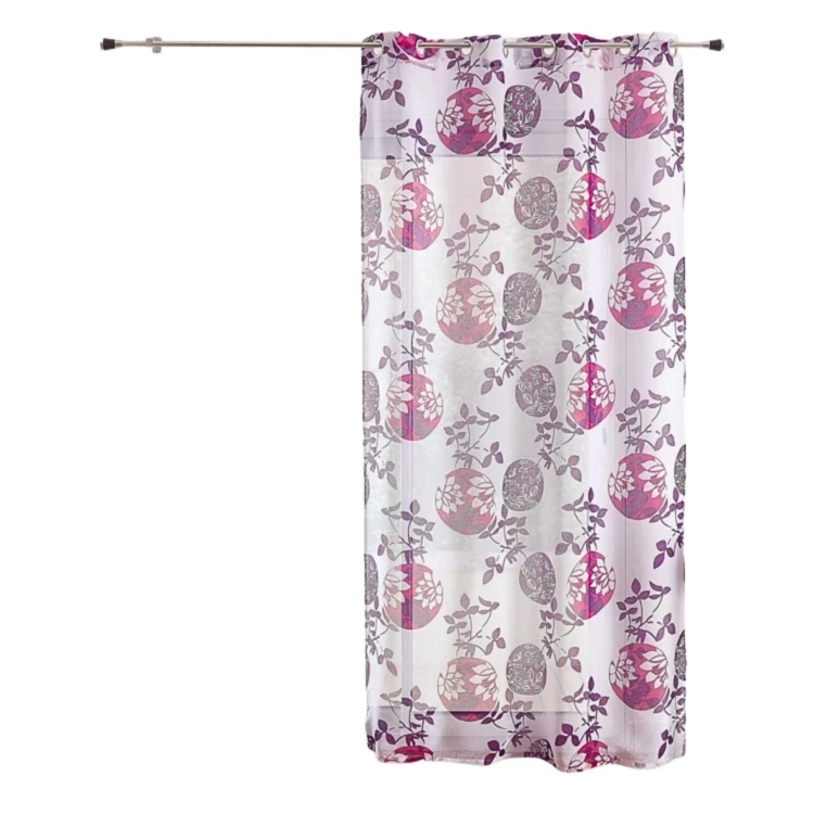 Tecido leve estampado com ilhós primavera
