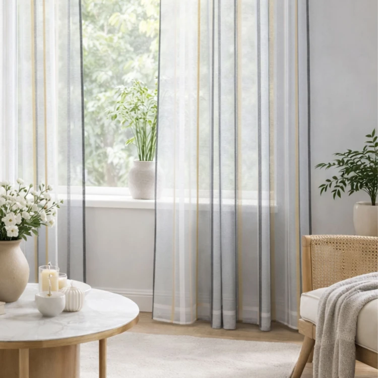 Pantaloni a righe tono su tono