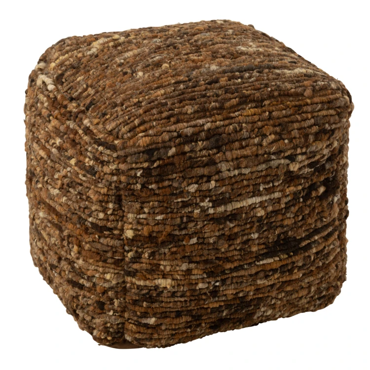 Pouf tissé en laine