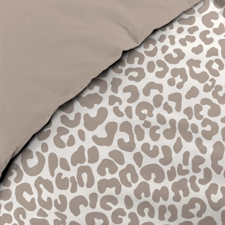 Set da letto a 3 pezzi in cotone al 100% con stampa leopardata: copripiumino + federe