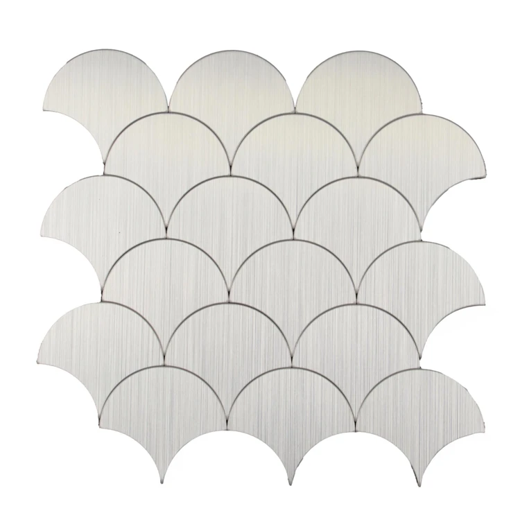 Lot de 4 crédences adhésives murales 3D effet écailles