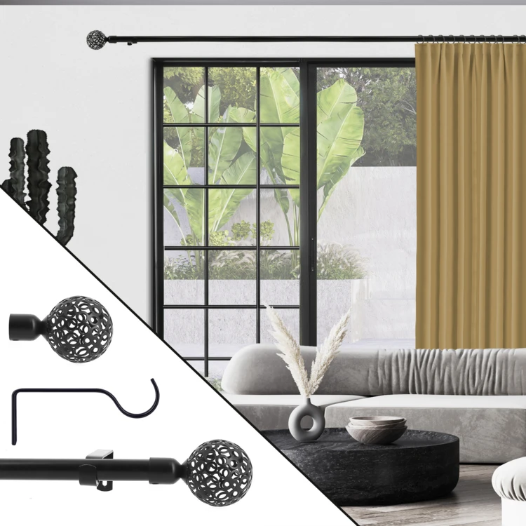 Kit de tringle extensible en métal avec embouts sphériques  D19/16 mm