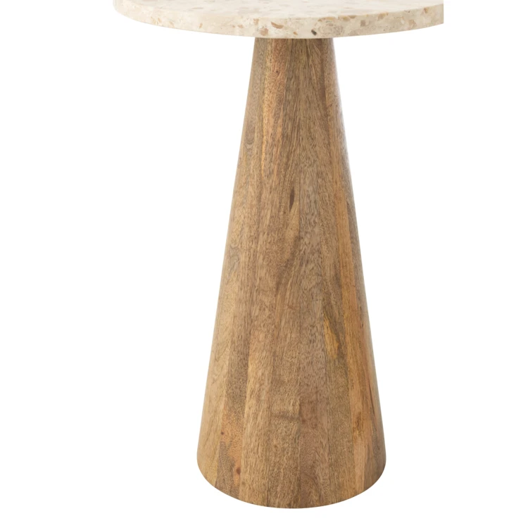 Lot de 2 tables d’appoint en bois effet marbre