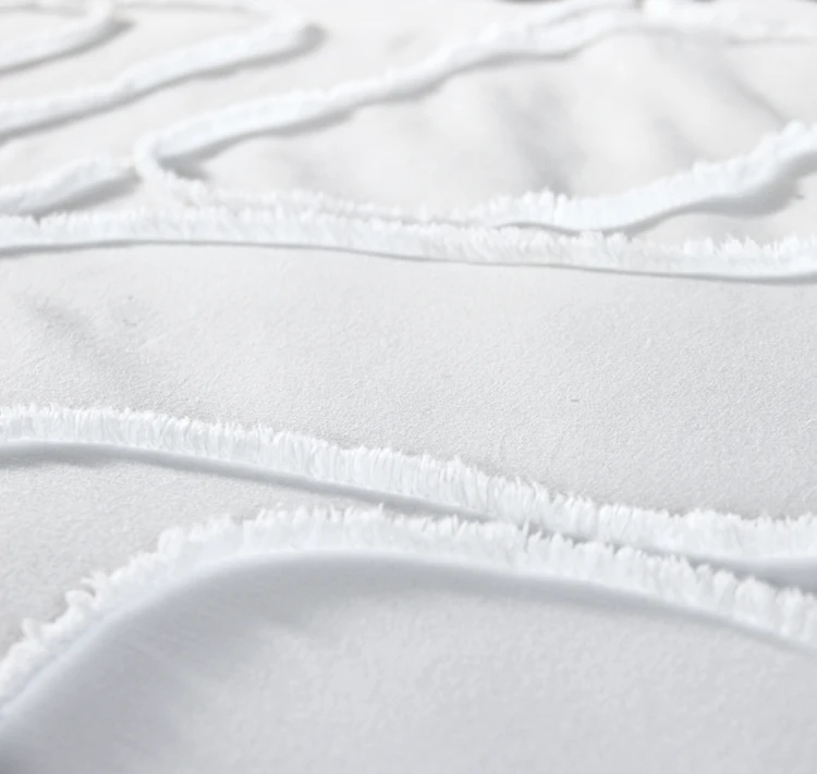 Parure de lit coton lavé tuftée géométrique abstrait
