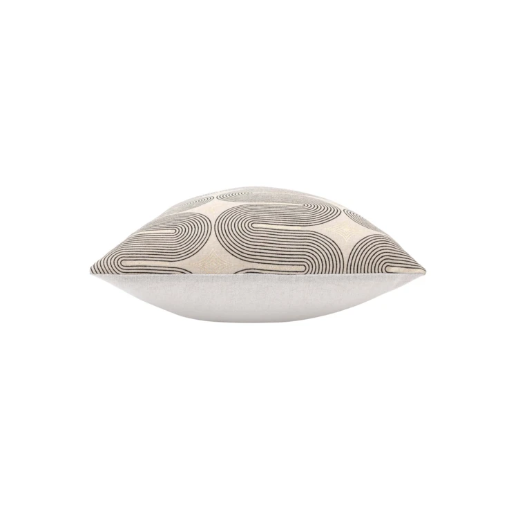 Coussin déhoussable en polycoton à imprimé métallisé