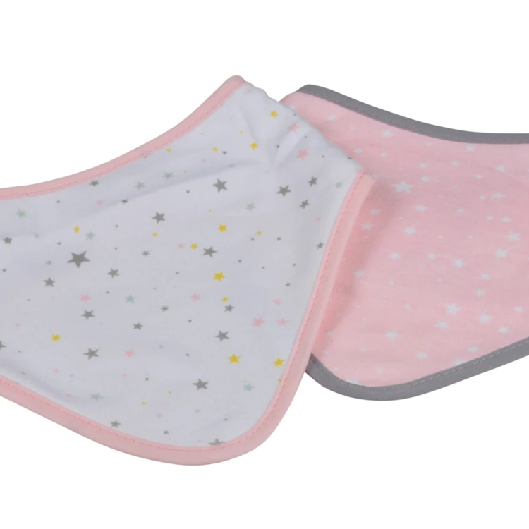 Lot de 2 bavoirs bandana étoiles