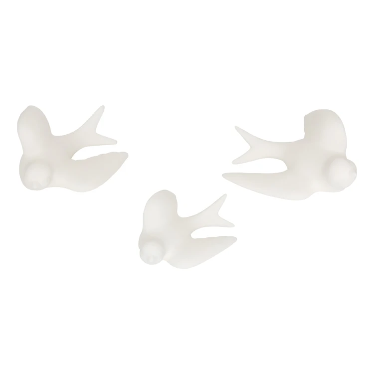 Lot de 3 oiseaux en dolomite décoration murale