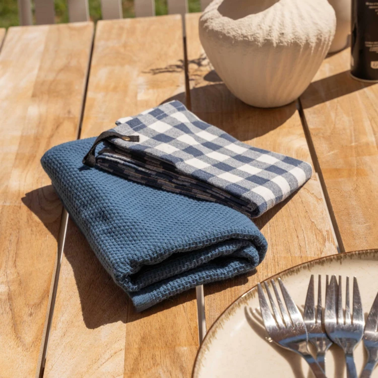 3er-Set Küchentücher mit Vichy-Muster