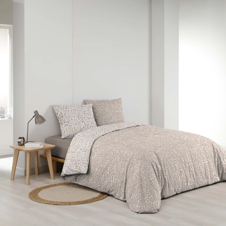 Juego de cama de 3 piezas de algodón geométrico, funda y fundas de almohada