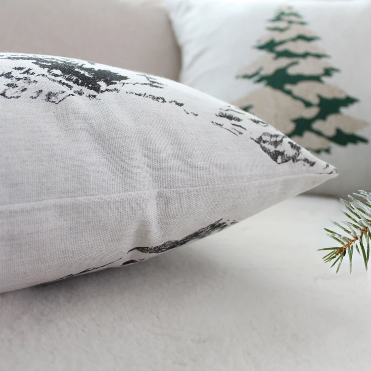 Coussin décoratif déhoussable style montagne