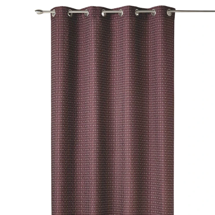 Cortina opaca em jacquard liso com relevos