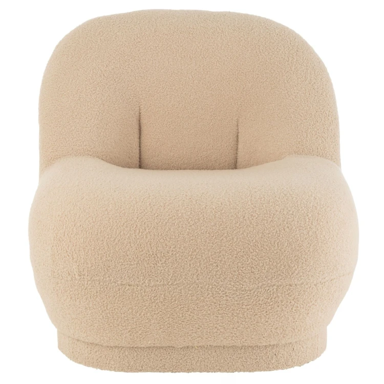 Weicher Sessel aus Samt mit Bouclé-Effekt