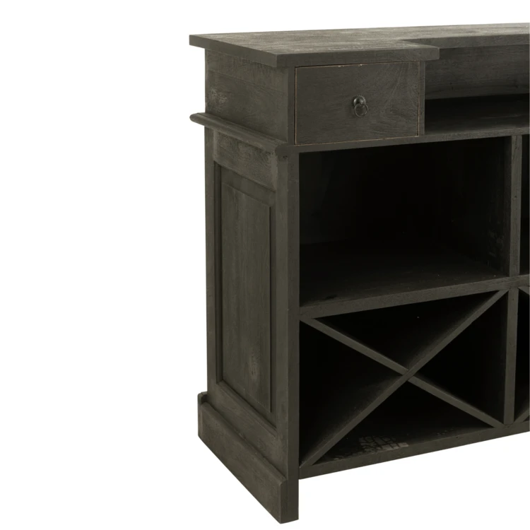 Gran barra de madera de mango negro
