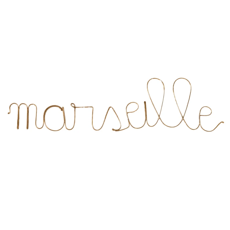 Wort Messingdraht "MARSEILLE"