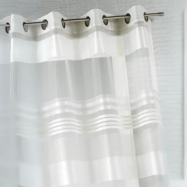 Vorhang Organza gewebte horizontale Streifen