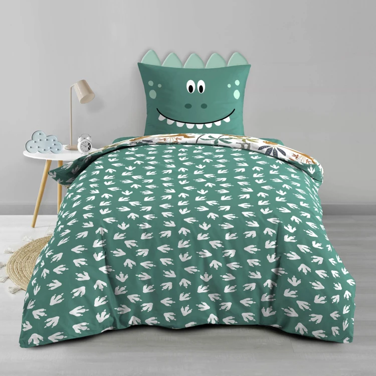 2-delig omkeerbaar dinosaurus bed set