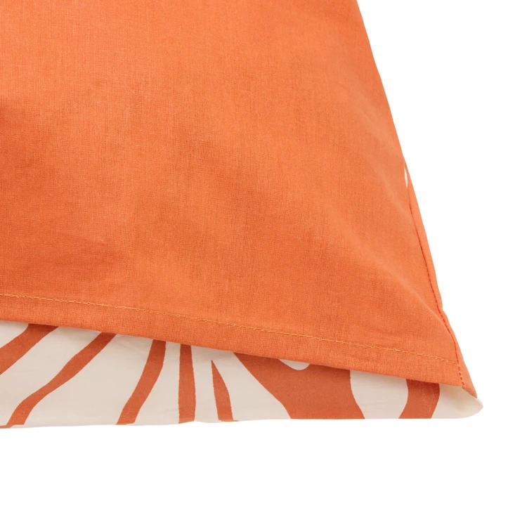 Parure de lit 3 pièces imprimée en coton à motif végétal