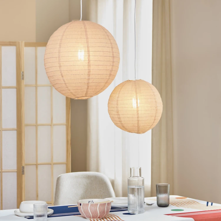 Farol japonés de lino – 35 cm