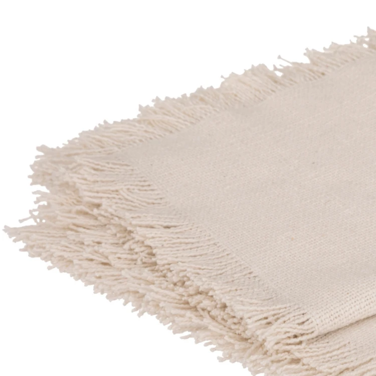 Serviette de table à franges x 2