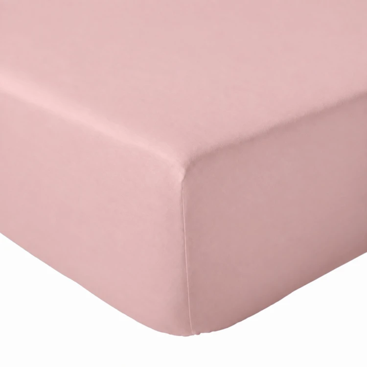 Drap-housse percale de coton uni bonnet 30 cm