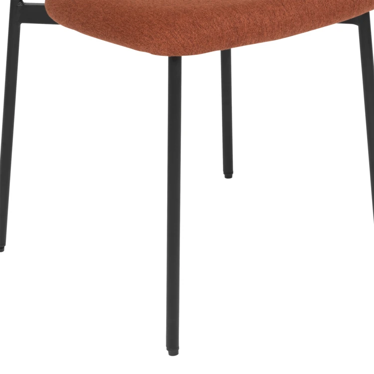 Lot de 2 chaises avec dossier bois et pieds métal