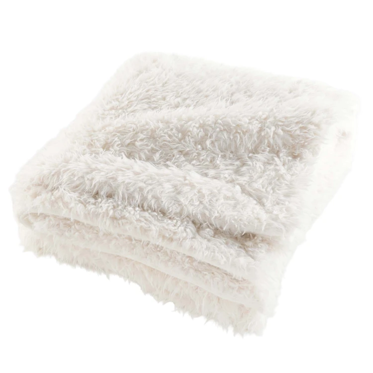 Plaid chaud imitation fourrure cocooning