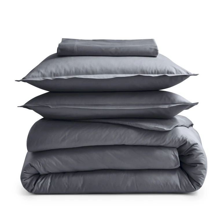 Drap plat piqué uni en percale de coton