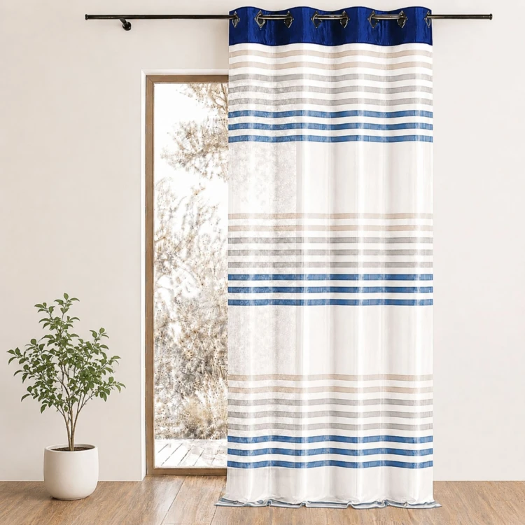 Bunt gestreiftes Organza-Vorhangtuch