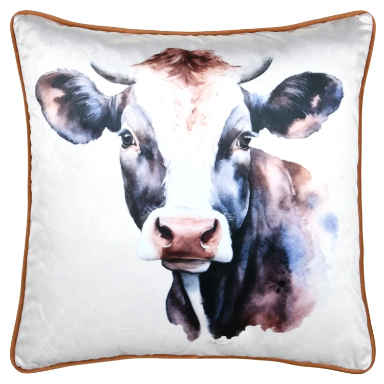 Coussin déco animalier vache
