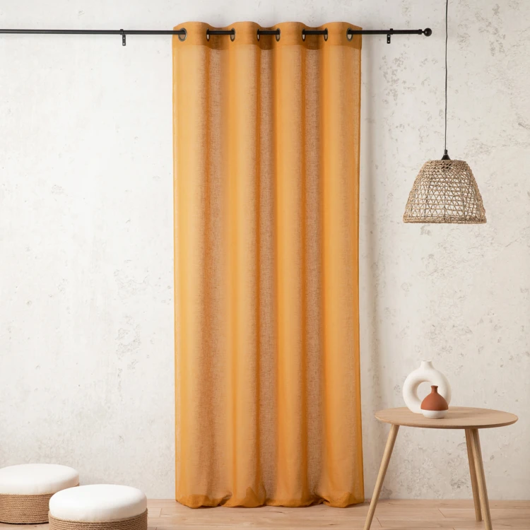 Cortinas lisas y de rejilla de poli/lino