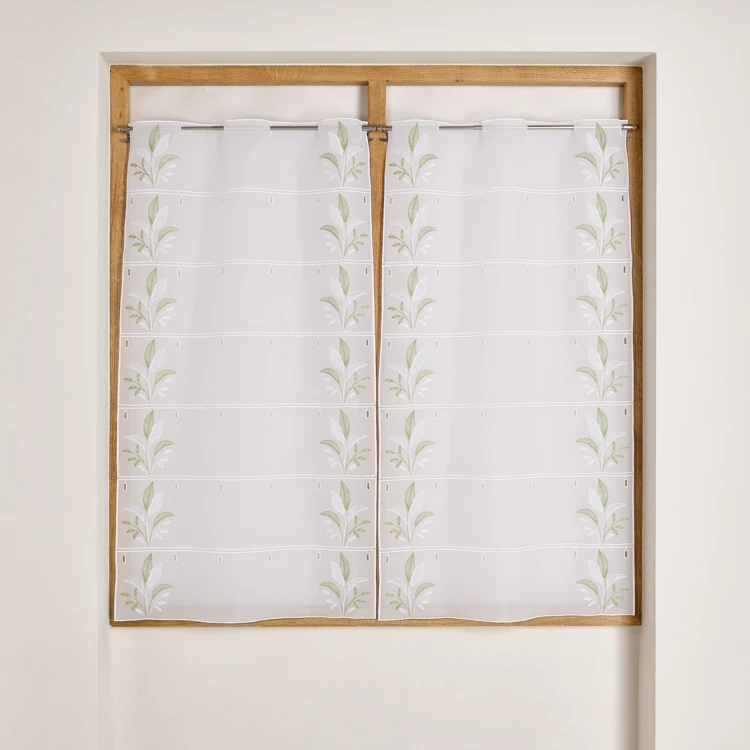 Modulable brodé à motif feuilles