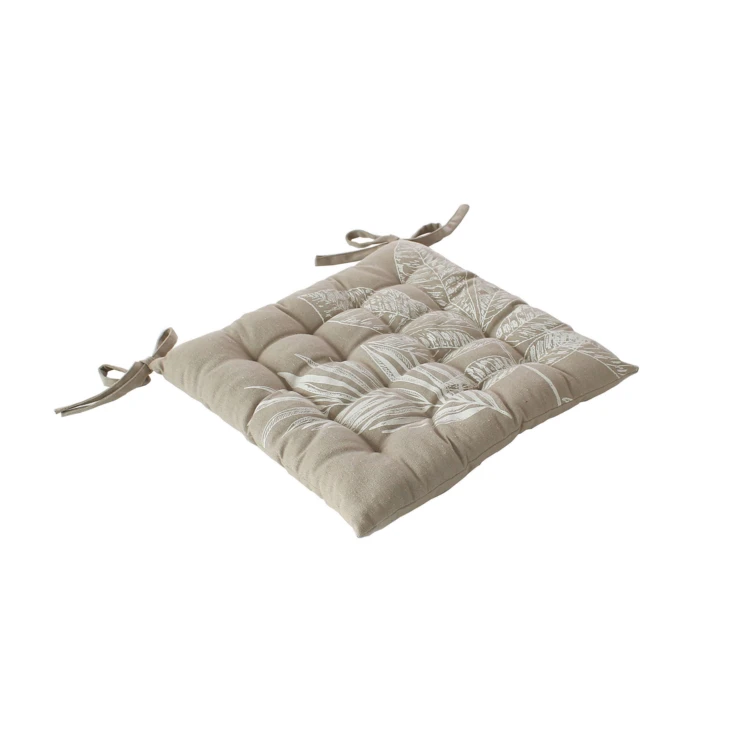 Cojín de silla acolchado con estampado natural