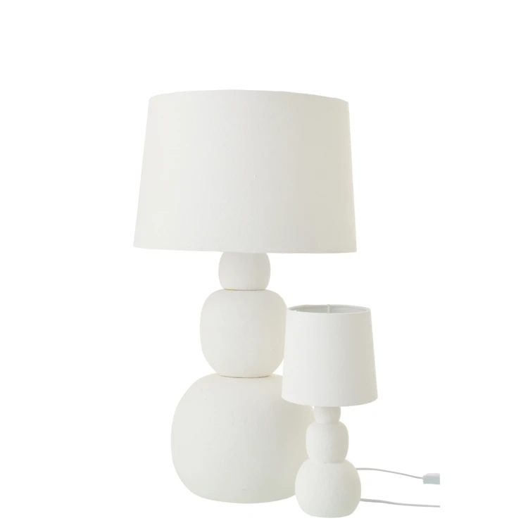 Tischlampe aus abgerundeter Töpferware