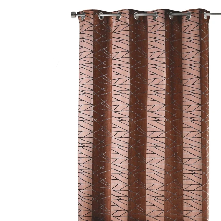Rideau tamisant en jacquard à rayures verticales design