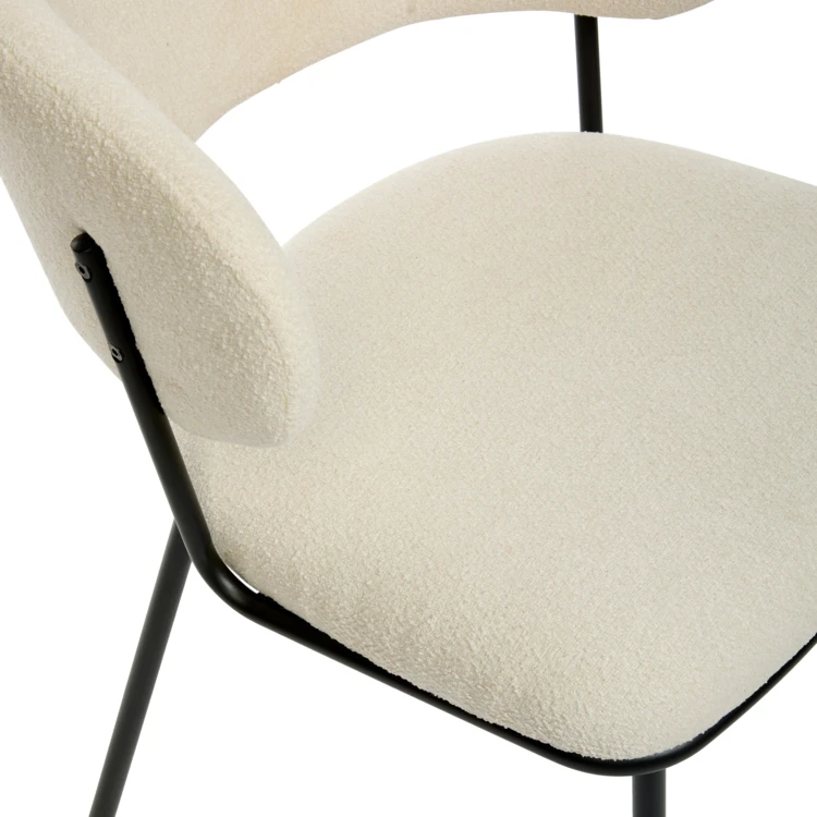 Lot de 2 fauteuils de table en chenille