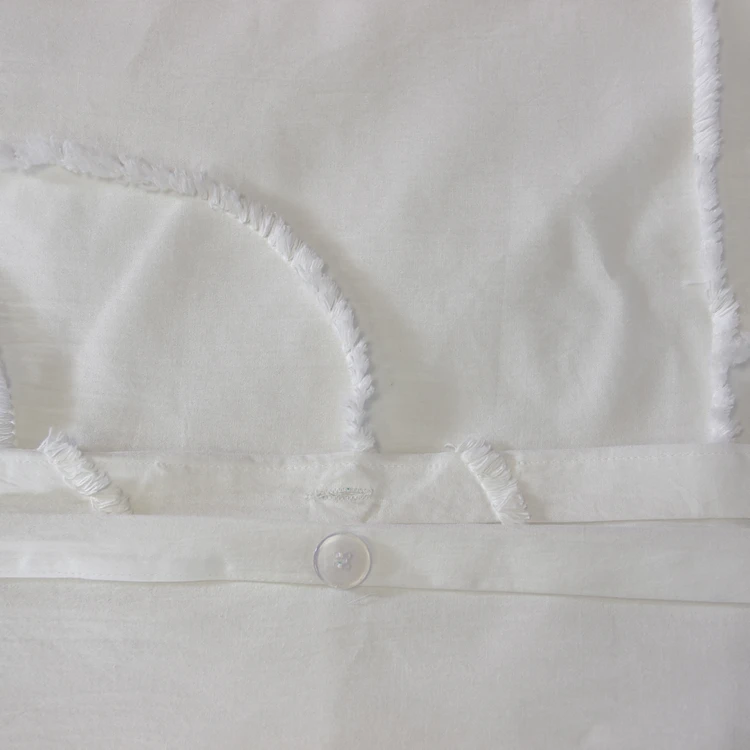 Parure de lit coton lavé tuftée géométrique abstrait