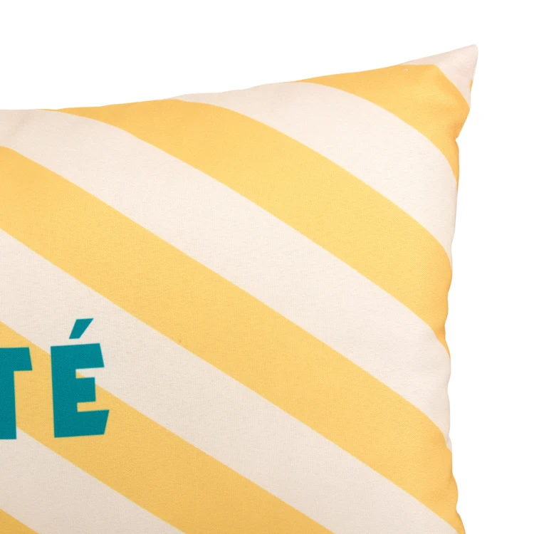 Coussin extérieur rayé "L'été"